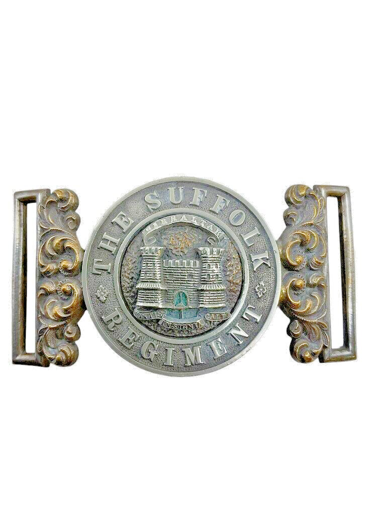 British Victorian Suffolk Regiment Officers Belt Buckle British Victorian Suffolk Regiment Officers Belt Buckle
