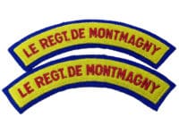 Canadian Le Regiment De Montmagny Shoulder Title Insignia Pair