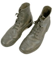 WW2 British Canadian Black Ankle Boots 1944 Dated Size 9 RARE