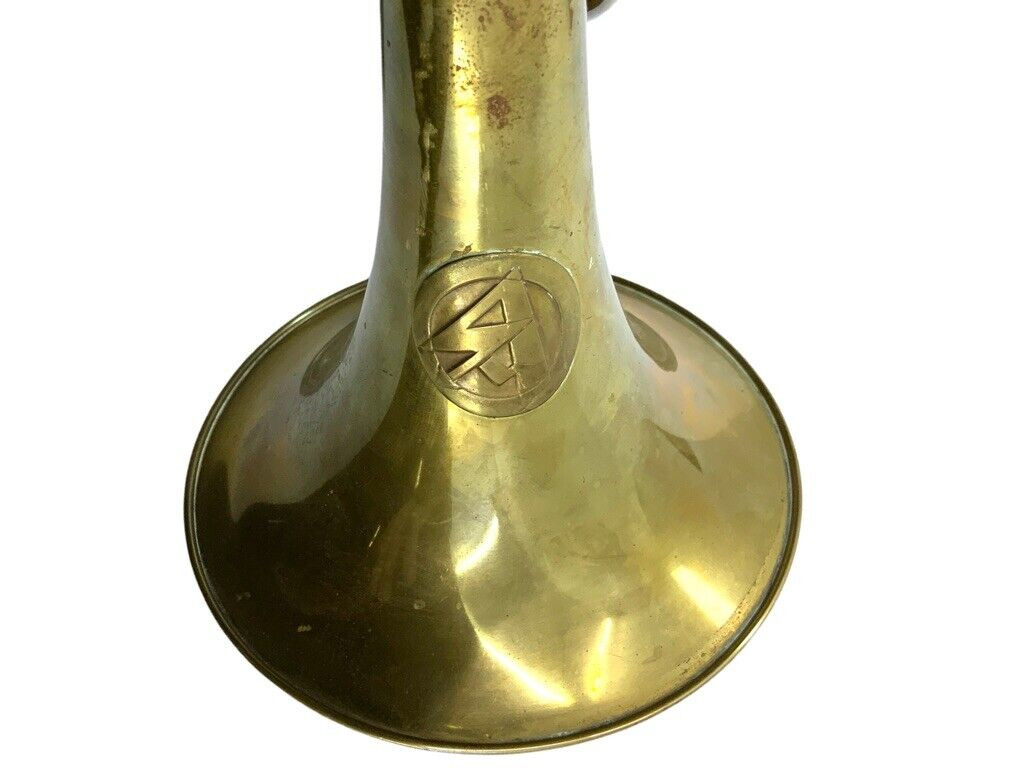 WW2 German Brass Bugle Musical Instrument WW2 German Brass Bugle Musical Instrument