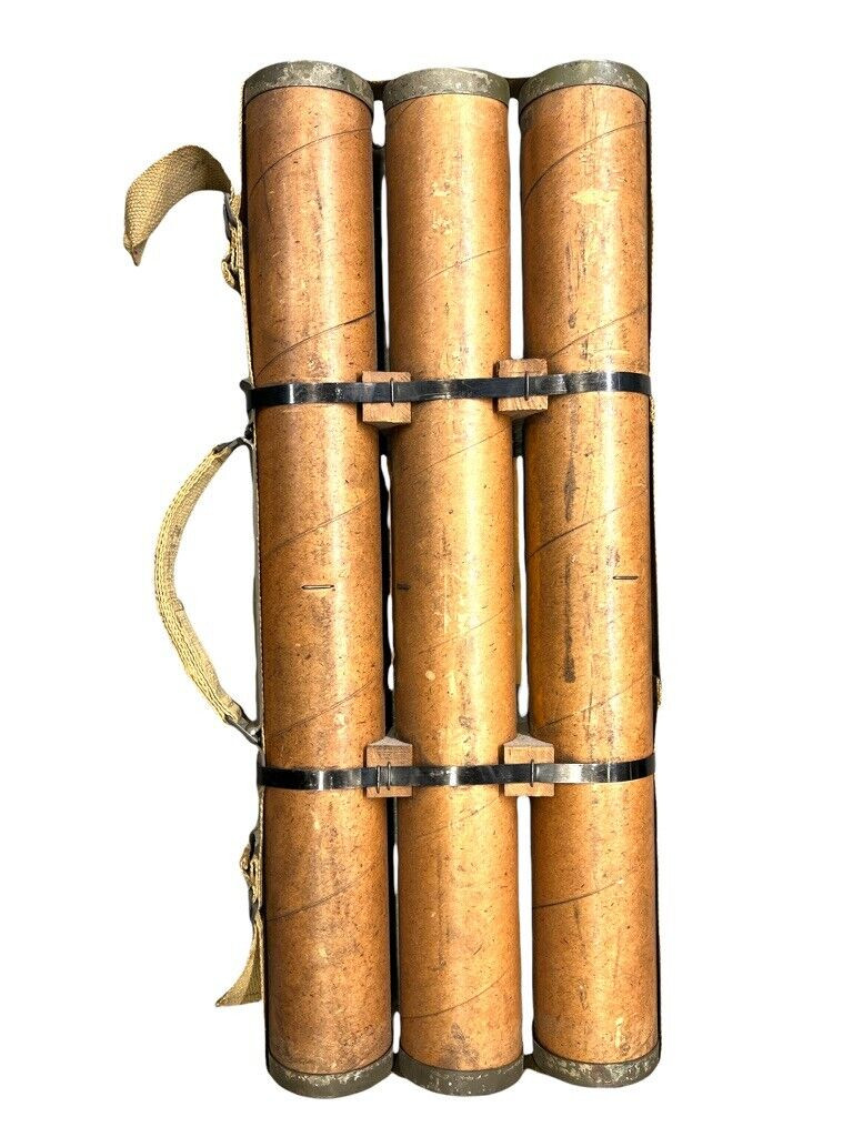 WW2 Canadian Army ZL&T 2 Inch Signal Carry Tubes Transit Case RARE WW2 Canadian Army ZL&T 2 Inch Signal Carry Tubes Transit Case RARE