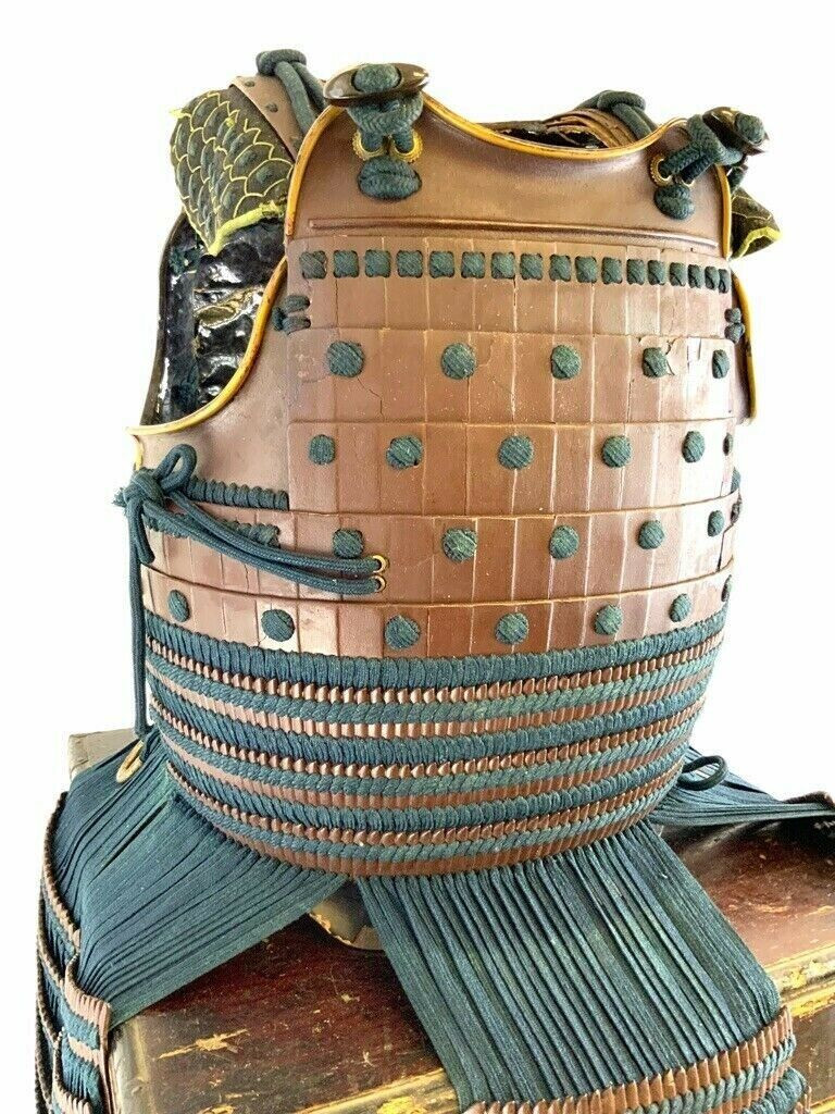 Japanese Japan Samurai Armour in Box Circa 1720's Era Vintage Japanese Japan Samurai Armour in Box Circa 1720's Era Vintage