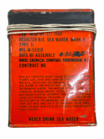 Vietnam War US USAF Survival Bail Out Water Purifying Ration Tin With Contents