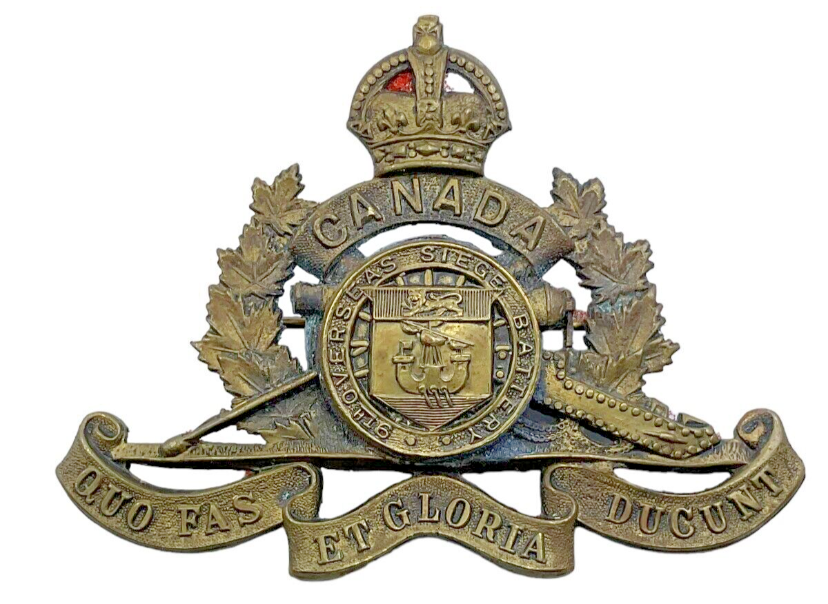 WW1 Canadian CEF 9th Siege Battery CFA Artillery New Brunswick Cap Badge WW1 Canadian CEF 9th Siege Battery CFA Artillery New Brunswick Cap Badge