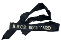 Canadian RCN Navy HMCS Dockyard Full Length Cap Tally Canadian RCN Navy HMCS Dockyard Full Length Cap Tally