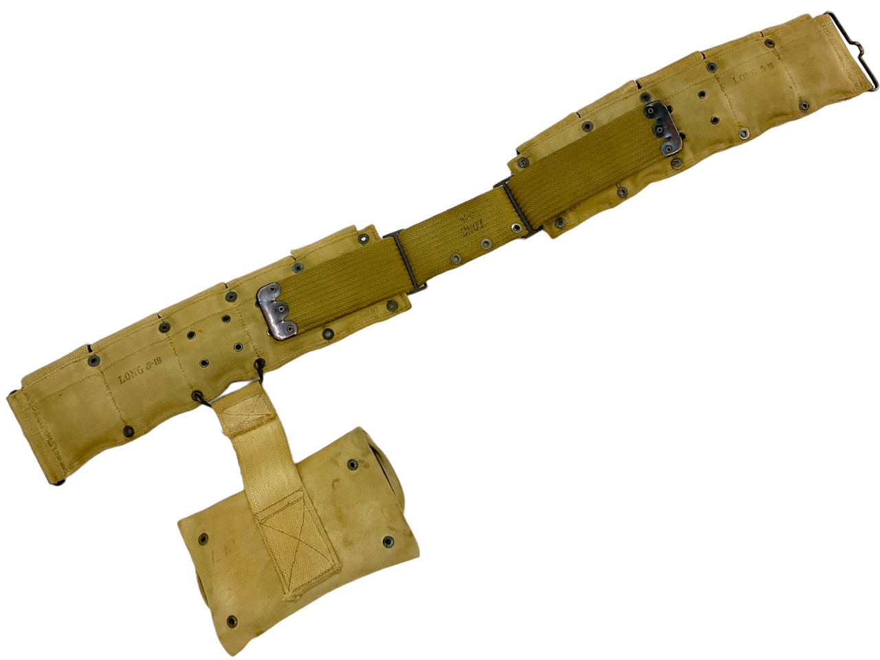 WW1 US AEF Model 1910 Web Belt And Squad Leader First Aid Pouch Regimental Marks WW1 US AEF Model 1910 Web Belt And Squad Leader First Aid Pouch Regimental Marks