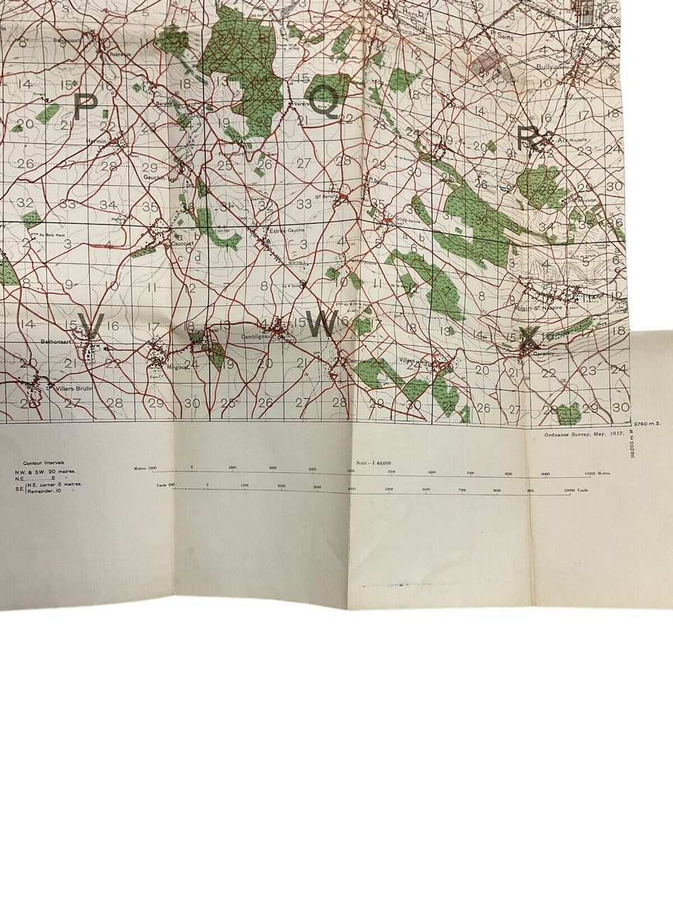 WW1 British Canadian BEF CEF Trench Map France No 36b WW1 British Canadian BEF CEF Trench Map France No 36b