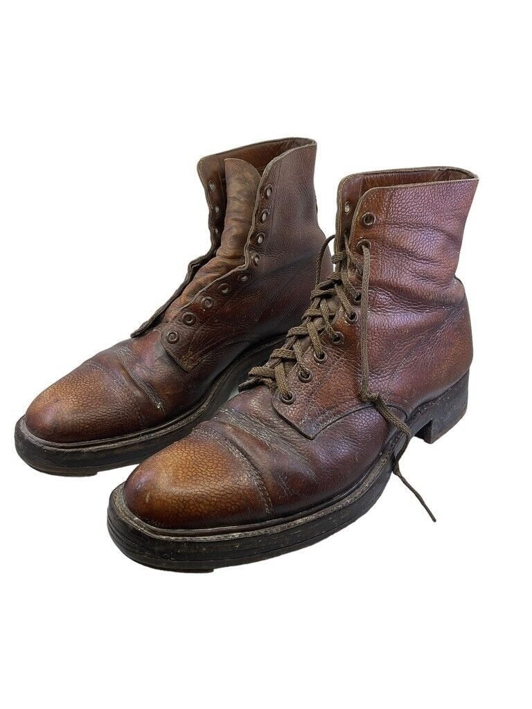 WW2 Canadian Brown Leather Officers Private Purchase Ankle Boots Size 10 WW2 Canadian Brown Leather Officers Private Purchase Ankle Boots Size 10