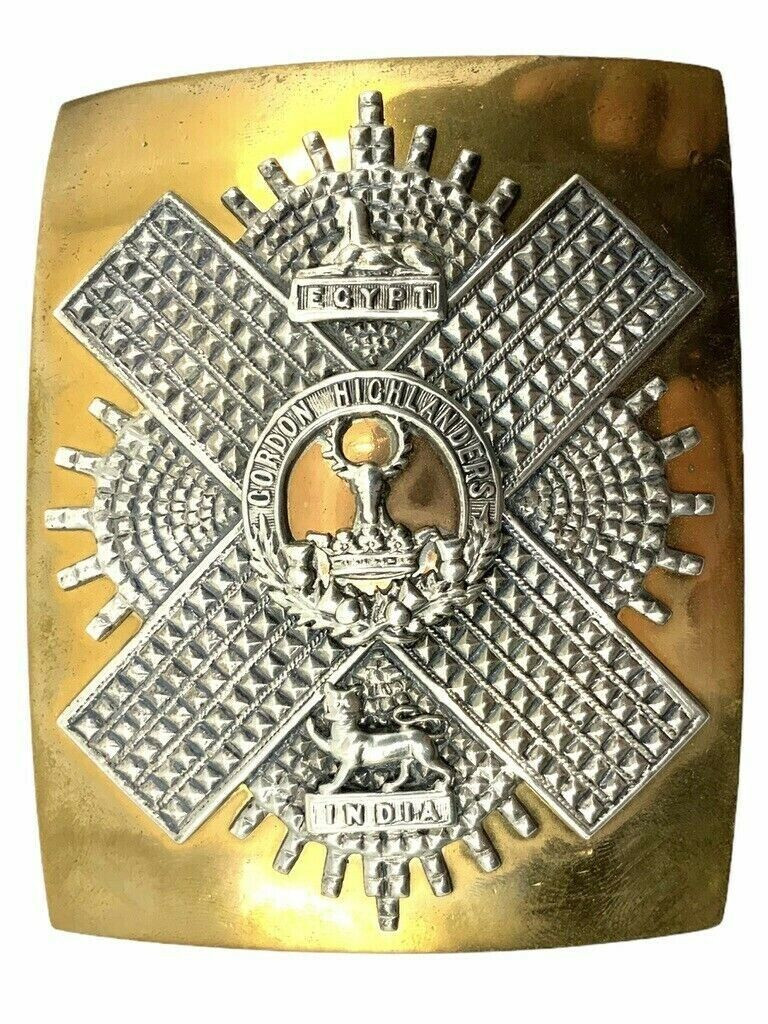 British Victorian Gordon Highlanders Officers Cross Belt Plate British Victorian Gordon Highlanders Officers Cross Belt Plate