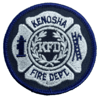 US Kenosha Wisconsin Fire Department Blue Edge Patch US Kenosha Wisconsin Fire Department Blue Edge Patch
