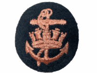Canadian Forces RCN Navy Sea Service Bronze On Black Embroidered Patch