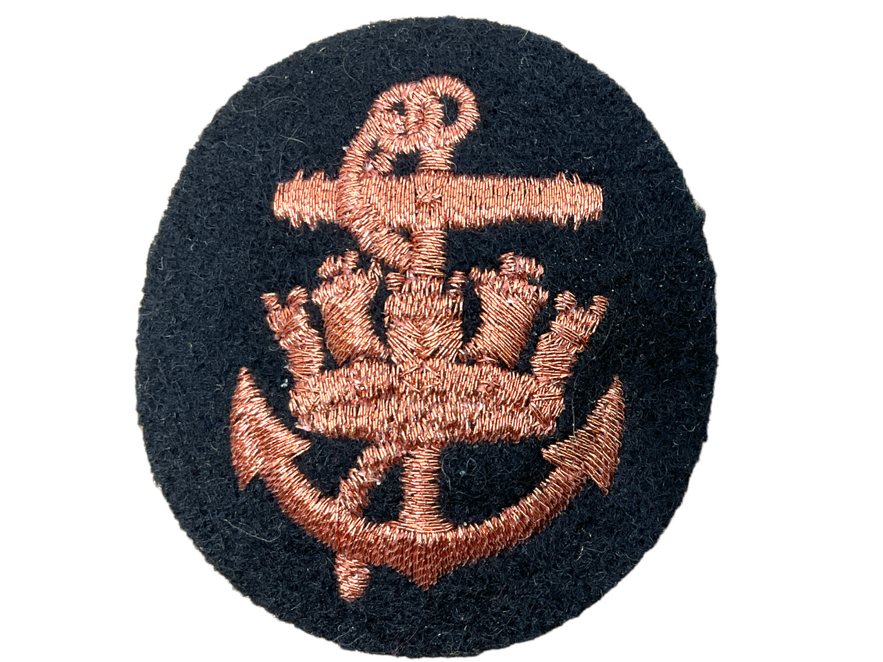 Canadian Forces RCN Navy Sea Service Bronze On Black Embroidered Patch Canadian Forces RCN Navy Sea Service Bronze On Black Embroidered Patch