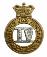 WW2 British Queens Own Hussars Cap Badge