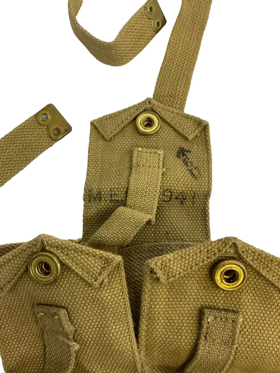 WW2 British Army P37 1940 Ptn Armoured Corps Ammo Pouches Pair with Straps RARE WW2 British Army P37 1940 Ptn Armoured Corps Ammo Pouches Pair with Straps RARE