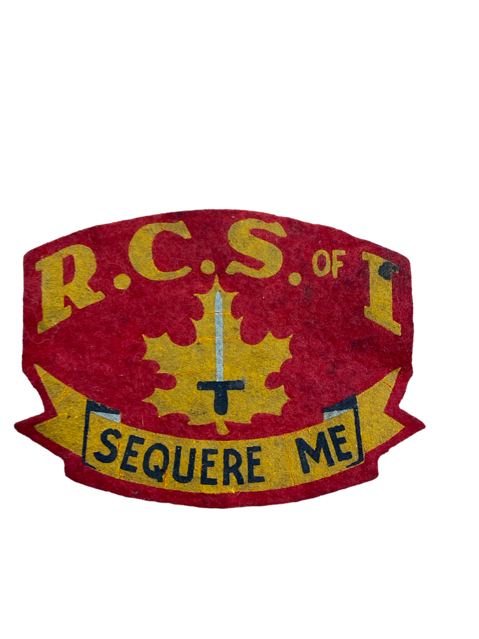 Royal Canadian School of Infantry Crest Patch Printed Royal Canadian School of Infantry Crest Patch Printed
