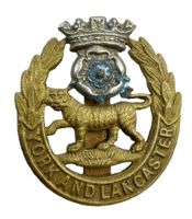 WW2 British York & Lancaster Regiment Cap Badge