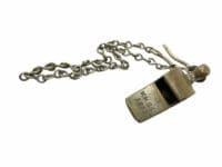 WW2 Canadian British Whistle & Chain K.M.G.S 1942 Dated