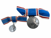 British George 6th Coronation Medal Full Size & Miniature