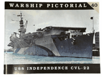 WW2 US Navy USS Independence CVL-22 Warship Pictorial Soft Cover Reference Book