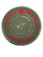 Canadian Forces RCAF Fighter Weapons Instructor OD Green Squadron Crest Patch