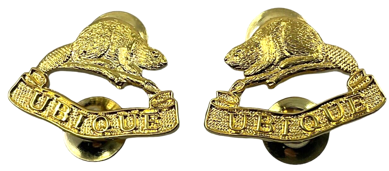 Canadian Forces RCE Engineers Clutch Back Collars Insignia Pair Canadian Forces RCE Engineers Clutch Back Collars Insignia Pair