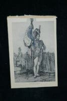 Napoleonic Era French Flag Bearer Officer Postcard Napoleonic Era French Flag Bearer Officer Postcard