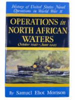 WW2 US History Of USN Naval Ops In North African Water Hard Cover Reference Book