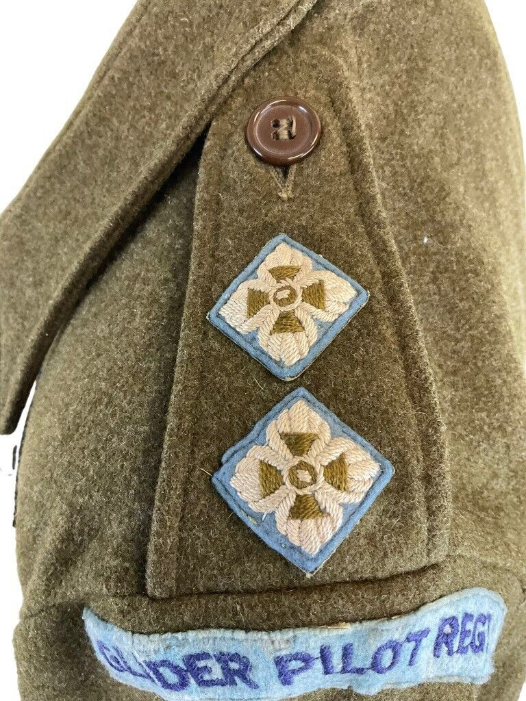 WW2 British RAF Glider Pilot Regiment Officers Battle Dress Jacket Dated 1943 WW2 British RAF Glider Pilot Regiment Officers Battle Dress Jacket Dated 1943