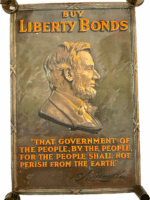 WW1 US Liberty Bonds Poster President Lincoln No. 12A 20 X 30 Inches WW1 US Liberty Bonds Poster President Lincoln No. 12A 20 X 30 Inches