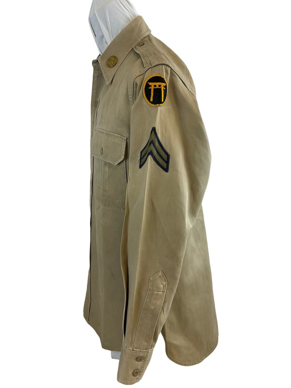 US Army Korean War 187th Infantry Rakkasans Quarter Master Other Ranks Shirt US Army Korean War 187th Infantry Rakkasans Quarter Master Other Ranks Shirt