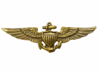 WW2 US USN Navy Pilots Wing Imperial Marked Pin Back