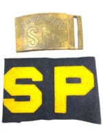 US USN Navy USS Jouett DLG29 Shore Patrol SP Belt Buckle and Armband