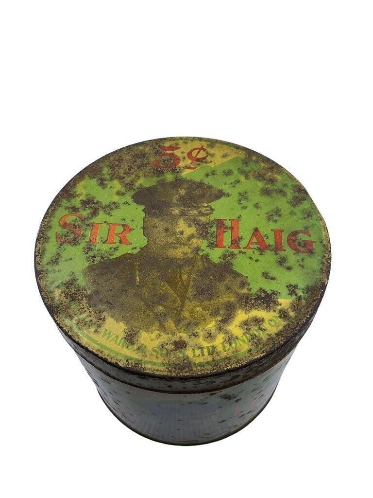 WW1 Canadian CEF Sir Haig Tobacco Tin EMPTY WW1 Canadian CEF Sir Haig Tobacco Tin EMPTY