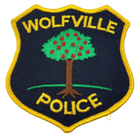 Canadian Wolfville Nova Scotia Yellow Edge Police Patch