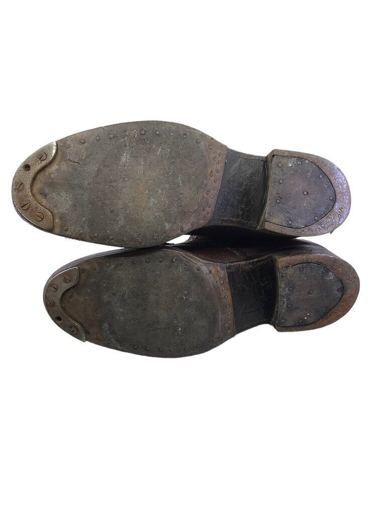 WW2 Canadian Brown Leather Officers Private Purchase Ankle Boots Size 10 WW2 Canadian Brown Leather Officers Private Purchase Ankle Boots Size 10