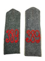 WW1 Imperial German 389th Infantry Feldgrau Shoulder Board Pair