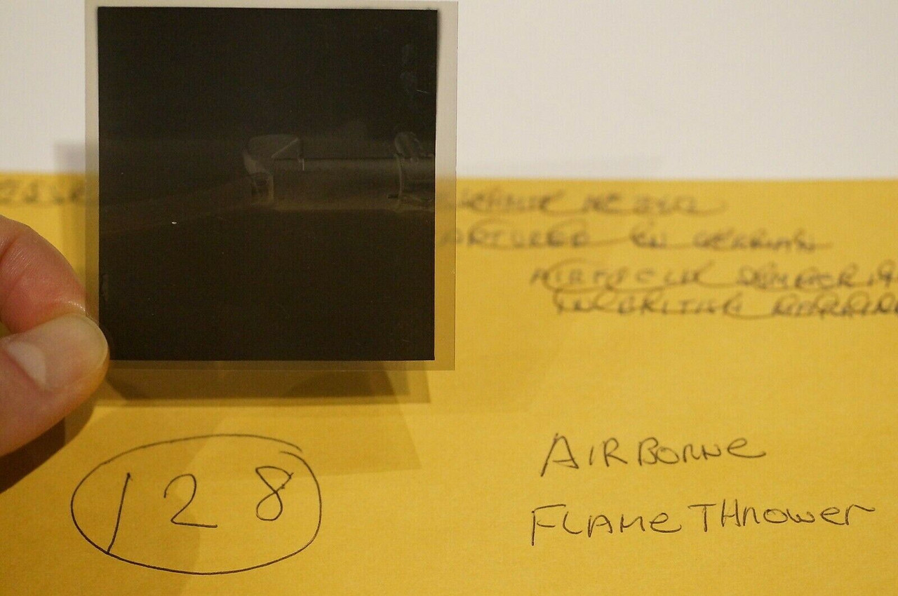 WW2 British Airborne Para Flamethrower Original Negative #128 WW2 British Airborne Para Flamethrower Original Negative #128
