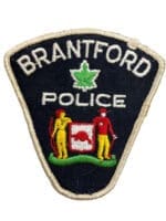 Canadian Brantford Ontario Police White Border Patch