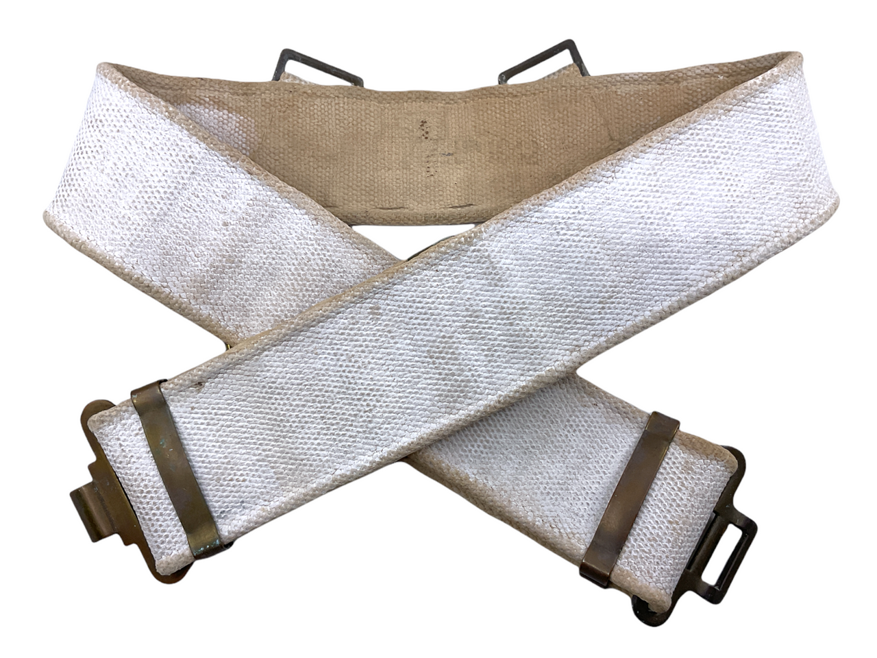 WW2 Canadian P37 Web Belt MP White Blanco WW2 Canadian P37 Web Belt MP White Blanco