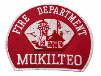 US Mukilteo Washington Fire Department White Edge Shoulder Patch