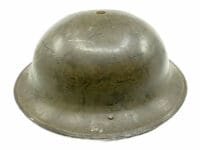 WW2 Canadian Mk2 Combat Helmet w/ Post War Chinstrap GSW 1941 Size 6 7/8