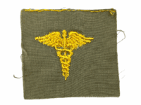 WW2 US Army Embroidered Collar Patch Medical