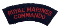 WW2 British Royal Marines Commando Shoulder Title Insignia Single