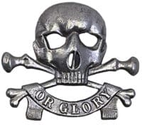 British 17th 21st Lancers Death Or Glory Silver Insignia