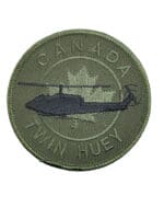 Canadian Forces RCAF Twin Huey OD Green Squadron Crest Patch