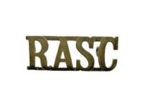 WW2 British RASC Royal Army Service Corps Metal Shoulder Title Single