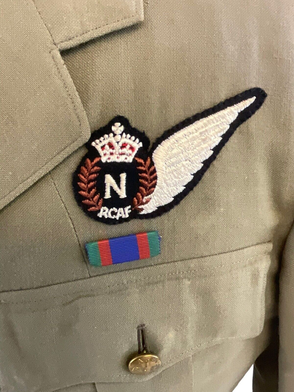 WW2 Canadian RCAF Navigator Officers Named TW Tropical Worsted 4 Pocket Jacket WW2 Canadian RCAF Navigator Officers Named TW Tropical Worsted 4 Pocket Jacket