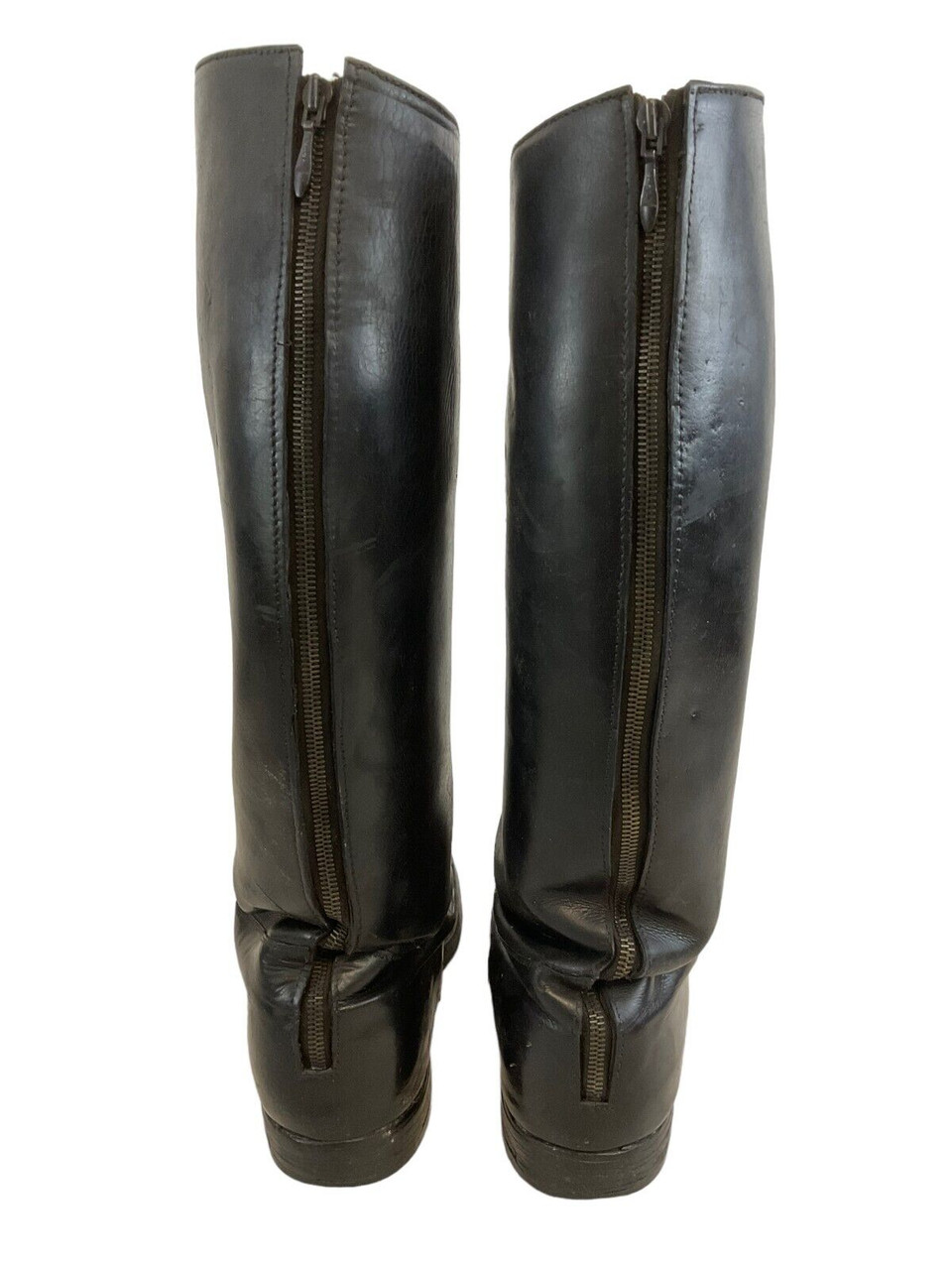WW2 German Black Leather Officers Boots with Zippers WW2 German Black Leather Officers Boots with Zippers