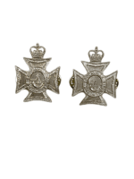 Canadian Forces Brockville Rifles Collar Badge Pair Clutch Back
