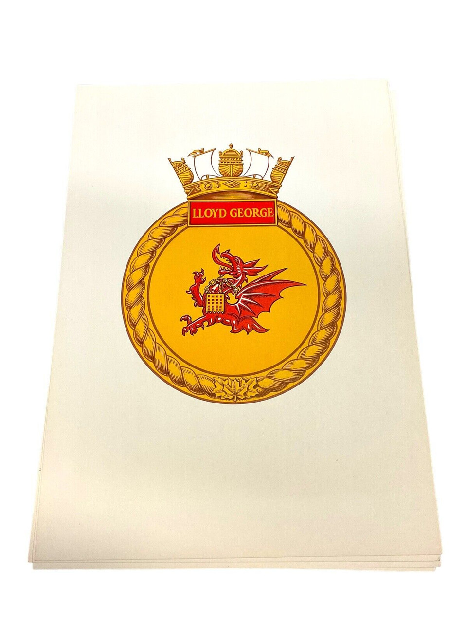 Royal Canadian Navy HMCS Lloyd George Ships Crest Print 14 x 10 Inches Royal Canadian Navy HMCS Lloyd George Ships Crest Print 14 x 10 Inches